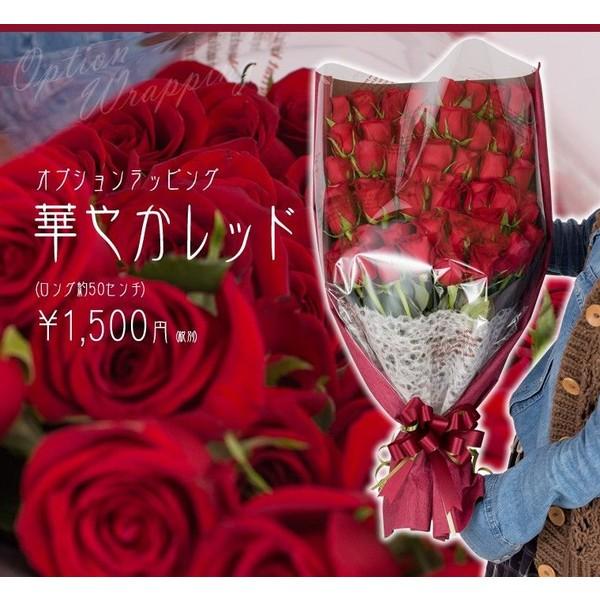 華やかレッド　ラッピング ※オプションにつき単品購入不可｜mammyrose