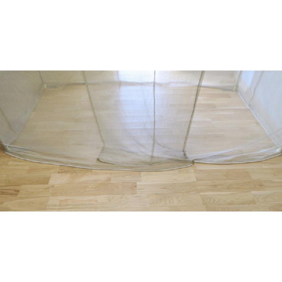 新作マット・カーペット mamodenpa 電磁波シールドメッシュベッド蚊帳 ＜ダブルベッド：150幅×200長さ×195cm高さ＞ パイプフレーム＆天井吊りフック付き【EMC-508BDS】 【WSO3667875381】(130900円)