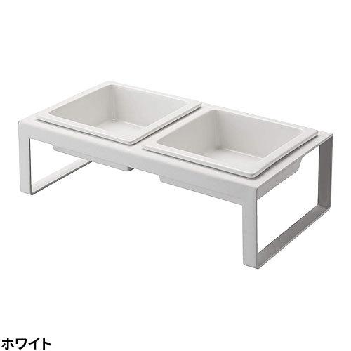 ペット用品 山崎実業 ペットフードボウルスタンドセット トール タワー 4744、4745 ホワイト ブラック シンプル カッコいい｜mamoru-k｜03