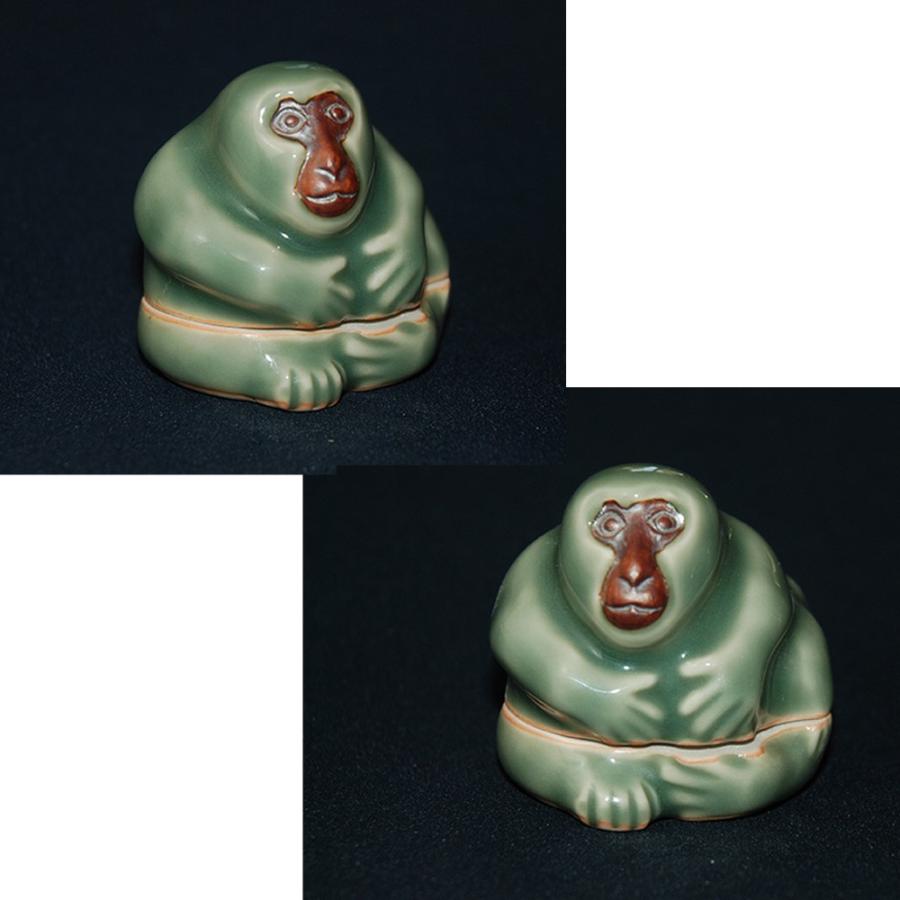 置物 花瓶 王地山陶器所 干支香合 申【申 香合】OJI-O-002 OJI-O-002
