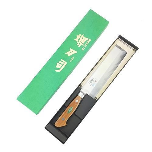 堺保盛 本鍛錬 江戸薄刃包丁 左利き 165mm 薄刃包丁 東型 炭素鋼 未使用