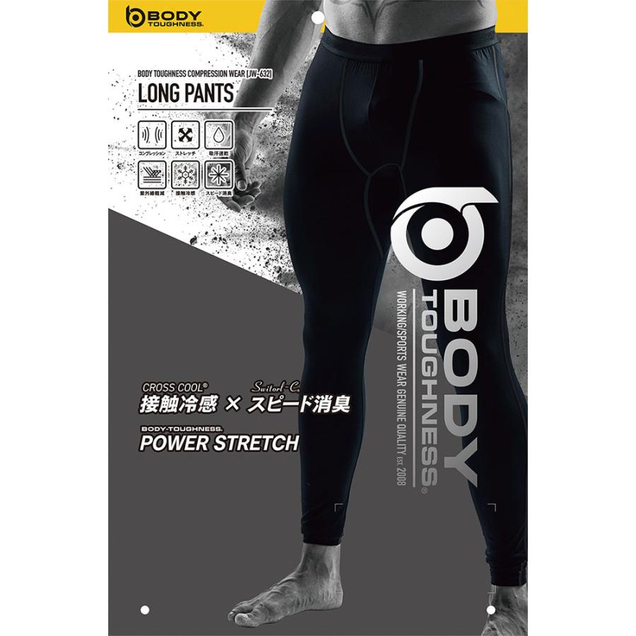 おたふく手袋 夏用インナー ロングパンツ 冷感 スパッツ 前閉じ メンズ