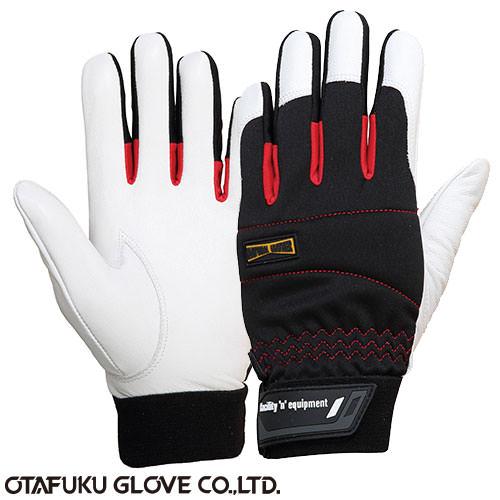 牛表革手袋(クレスト) おたふく手袋 牛革手袋 5双入り K-92 甲メリヤス