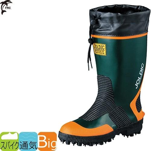 福山ゴム工業 長靴 スパイクジョイ 2Sダークグリン AA89100 長靴 福山