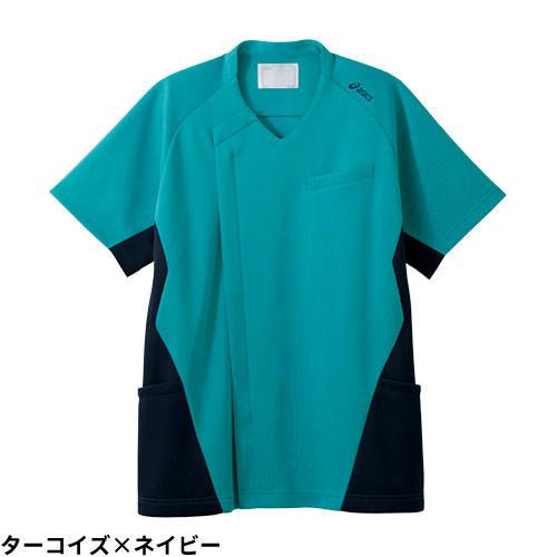 スクラブ 白衣 医療 asics アシックス メンズ CHM859 医師 看護師 ナース ストレッチ 伸びる 制菌 吸汗 速乾 制電 丈夫 病院 介護 訪問看護｜mamoru-k｜10