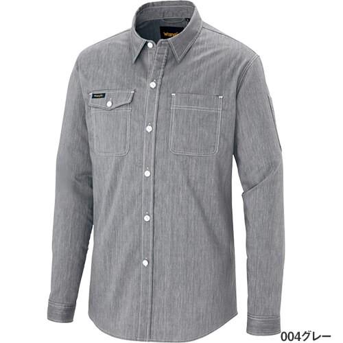 作業服 長袖シャツ ラングラー Wrangler 長袖シャツ(男女兼用) AZ-64435 作業着 春夏|mamoru-k|06