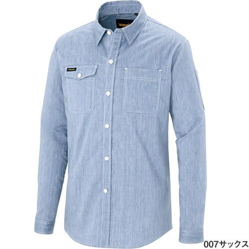 作業服 長袖シャツ ラングラー Wrangler 長袖シャツ(男女兼用) AZ-64435 作業着 春夏|mamoru-k|07