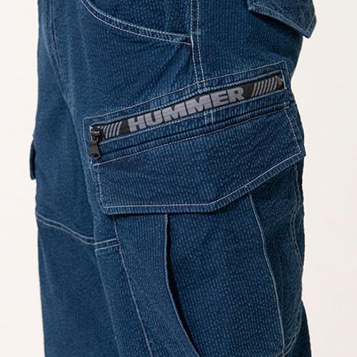 ワンピなど最旬ア 作業服 デニム ハーフパンツ Hummer ハマー 涼感ハーフカーゴ 357 1 作業着 春夏 短パン メンズ ひざ下 Discoversvg Com