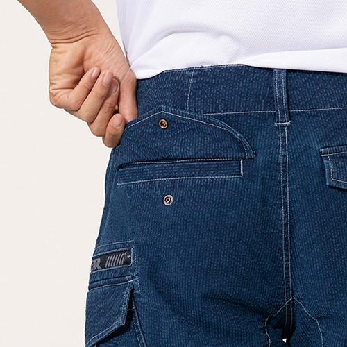 ワンピなど最旬ア 作業服 デニム ハーフパンツ Hummer ハマー 涼感ハーフカーゴ 357 1 作業着 春夏 短パン メンズ ひざ下 Discoversvg Com