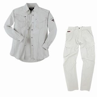 作業服 上下セット ジーベック （2153 長袖シャツ + 2156 ラットズボン） 通年・春夏秋冬用[M〜5L]｜mamoru-k｜04