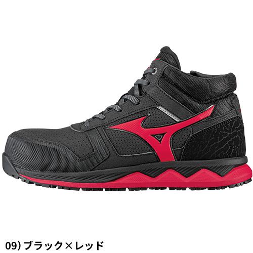 安全靴　ハイカット　ミズノ　MIZUNO　おしゃれ　オールマイティ　スニーカー　2020年　ファスナー　レディース　人気　新作　ZW43H　メンズ