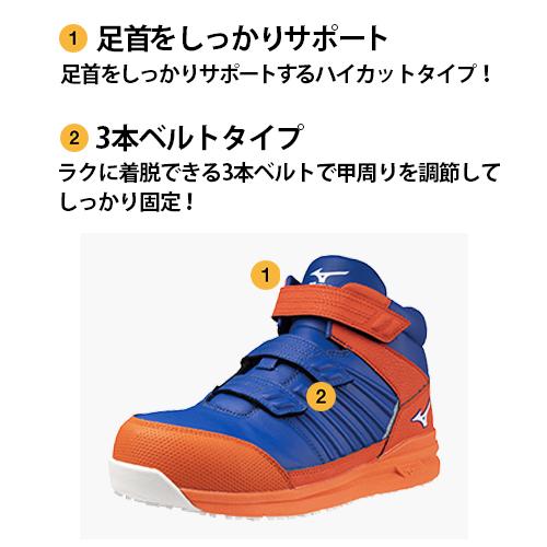 MIZUNO（ミズノ） 安全靴 ハイカット 新作 オールマイティ SS2 21H
