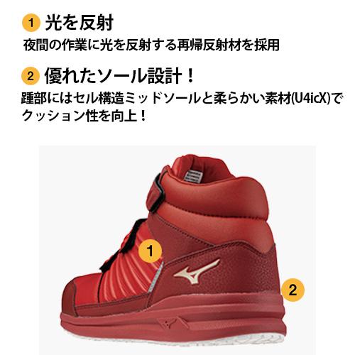 MIZUNO（ミズノ） 安全靴 ハイカット 新作 オールマイティ SS2 21H