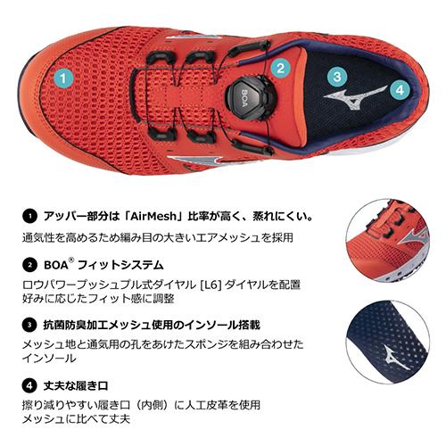 MIZUNO（ミズノ） 安全靴 boa 新作 2024年 オールマイティ ALMIGHTY