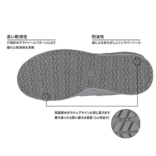 MIZUNO（ミズノ） 安全靴 オールマイティAS2 34L 静電気防止 紐靴 JSAA