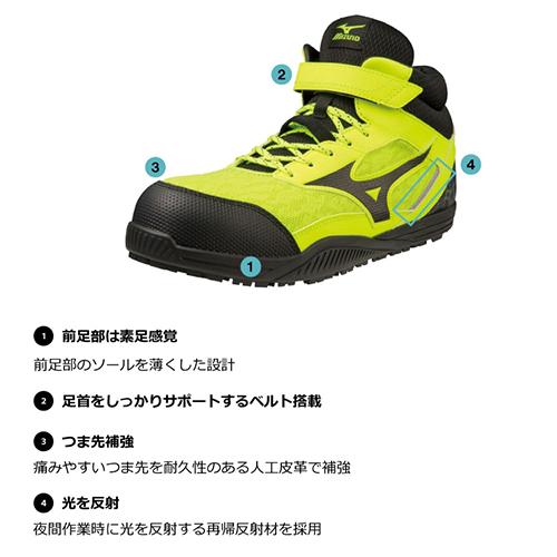 MIZUNO（ミズノ） 安全靴 ハイカット 新作 オールマイティ SD2 13H 新