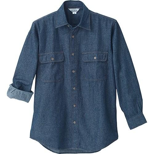 長袖デニムシャツ 作業服 作業着 仕事着 クロダルマ KURODARUMA 87501