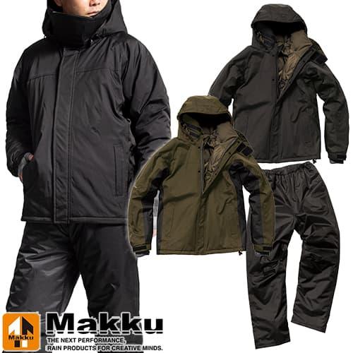 合羽 上下セット Makku マック サーモセイバー防水防寒スーツ3 AS-3150 