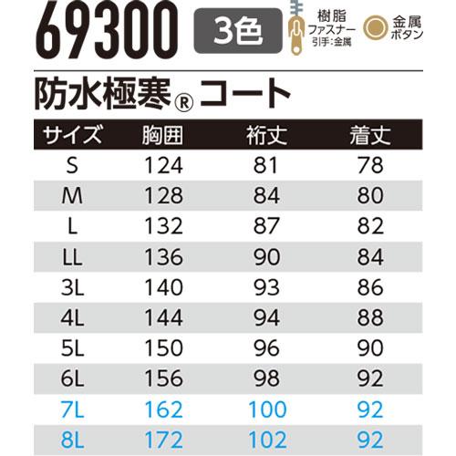 Asahicho 旭蝶繊維 防水極寒コート 防寒コート 防寒ジャケット 保温 人気 安い 最強 アウター ブルゾン ドカジャン 防寒ジャンパー 上着 防寒着 おしゃれ 69300｜mamoru-k｜02