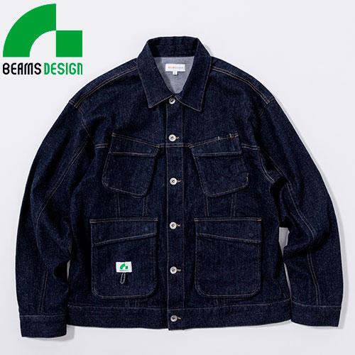 桑和　beams design デニム　セットアップ　サイズM 作業服 デニム 桑和 SOWA BEAMS DESIGN 長袖ブルゾン 2702-00 作業着