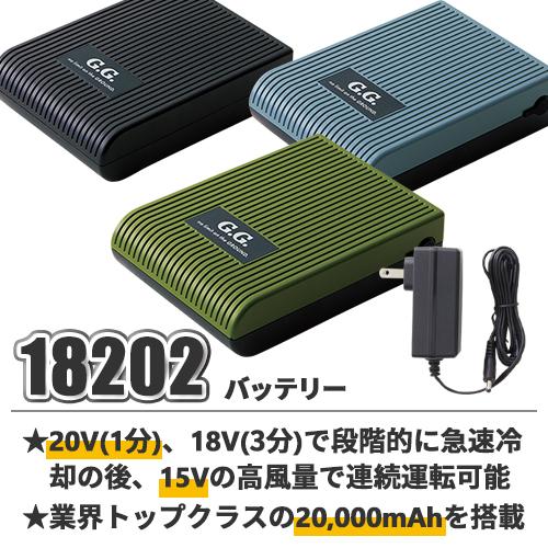 即日出荷】【2023年新作】ファンバッテリーセット 18202 18231 作業服