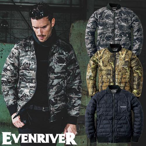 作業服 作業着 防寒 EVEN イーブンリバー 軽量 ファイバーダウンフライトジャケット R129 サイズ3L・4L 防寒ジャンパー イーブンリバー EVENRIVER ファイバーダウンフライト