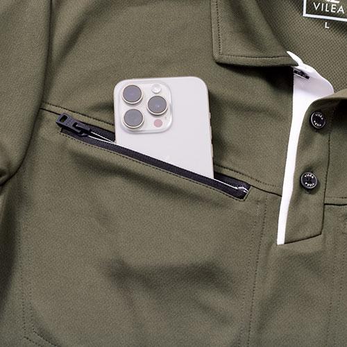 作業服 ポロシャツ 長袖 村上被服 鳳皇 HOOH フェイクレイヤード半袖