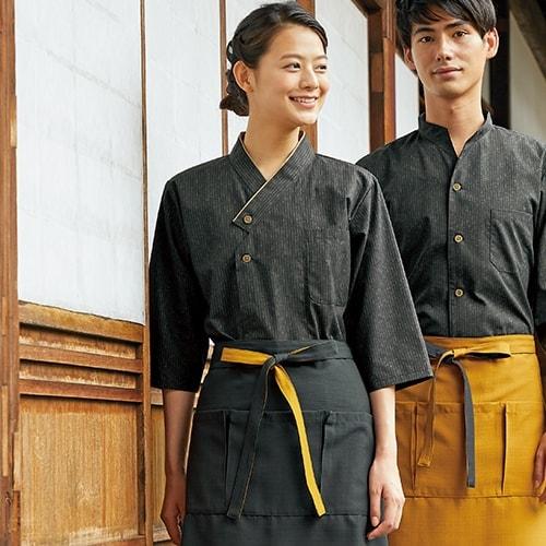 シャツ 和風 制服 ユニフォーム 七分袖 住商モンブラン 和風シャツ 7分 