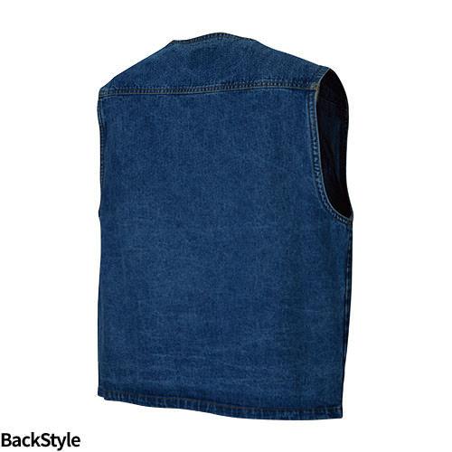 鳶服 上着 シャツ シンメン スラブデニムベスト 820 作業服 秋冬 通年