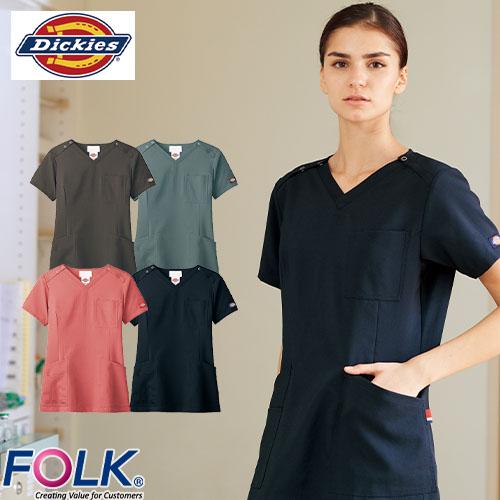 レディススクラブ 白衣 医療 ディッキーズ Dickies レディース 半袖