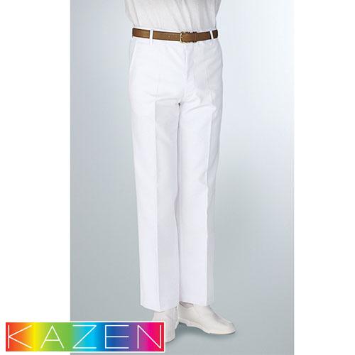 メンズ スラックス パンツ 430-90 白衣 ズボン 白パンツ KAZEN カゼン