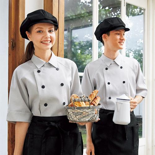 制服 ユニフォーム KAZEN カゼン コックシャツ(男女兼用) 416-80・86