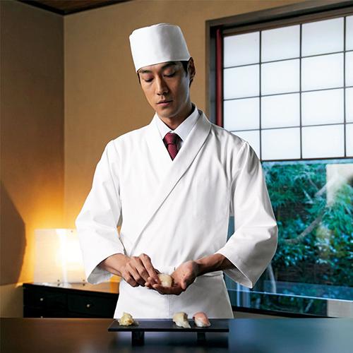 制服 ユニフォーム シェフ KAZEN カゼン 和食コート 670-70 長袖 飲食