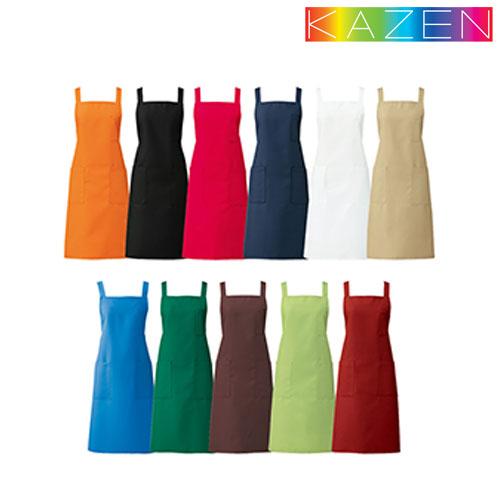 エプロンまとめ売り 胸当てエプロンX型[KAZEN製品] KZN499｜飲食店制服・フード