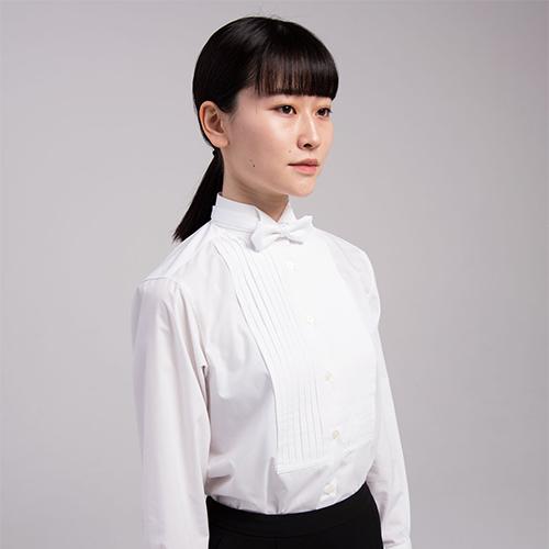 飲食サービス系ユニフォーム セブンユニフォーム レディース長袖ウイングカラーシャツ CH1545 女性用 SEVEN UNIFORM 白洋社 セブンユニフォーム 業務用 ブラウス ウイングシャツ 長袖 CH1545