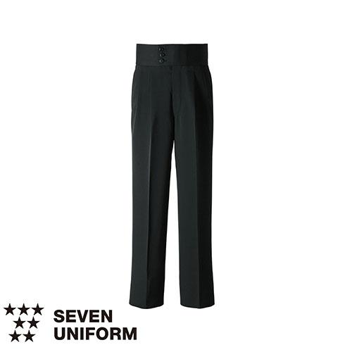 パンツ スラックス ズボン 制服 ユニフォーム セブンユニフォーム ハイウエストツータックスラックス 股下フリー[男] DL2968-9 飲食店 メンズ レストラン カフェ おしゃれ かっこいい セブンユニフォーム 業務用 フォーマル ハイウエストツータック