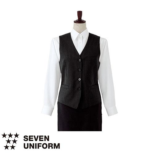 セブンユニフォーム 業務用 フォーマル ベスト CJ4311 襟なしベスト