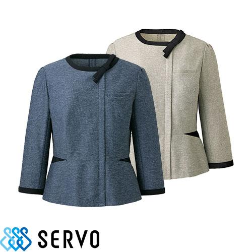 シャツ ブラウス 事務服 医療事務 制服 ユニフォーム サーヴォ Servo 七分袖オーバーブラウス GOBL-2501 おしゃれ かわいい 病院 の商品画像