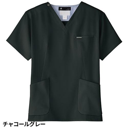 スクラブ 白衣 医療 7077SC Flab. FOLK メンズ 半袖 医師 看護師