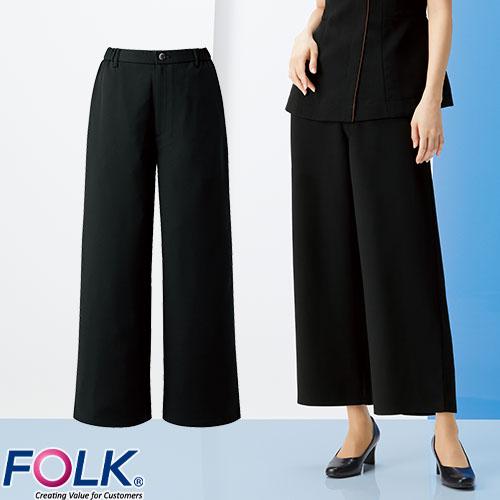 ワイドパンツ スクラブ パンツ 6020SC FOLK レディース 白衣 ズボン