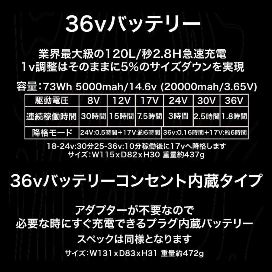 G.B.Z 空調作業服 2026 バッテリーセット COVELL 最新 新作 作業着 36V
