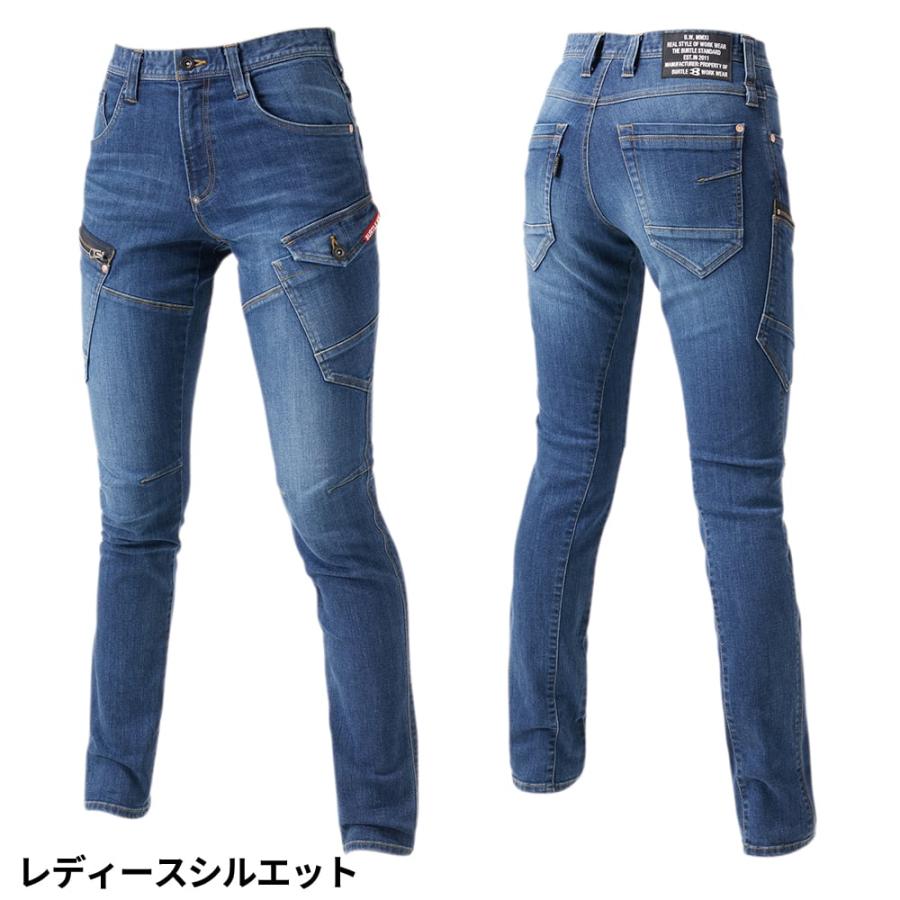 BURTLE（バートル） 作業服 デニム 上下セット 作業着 ストレッチ 5011