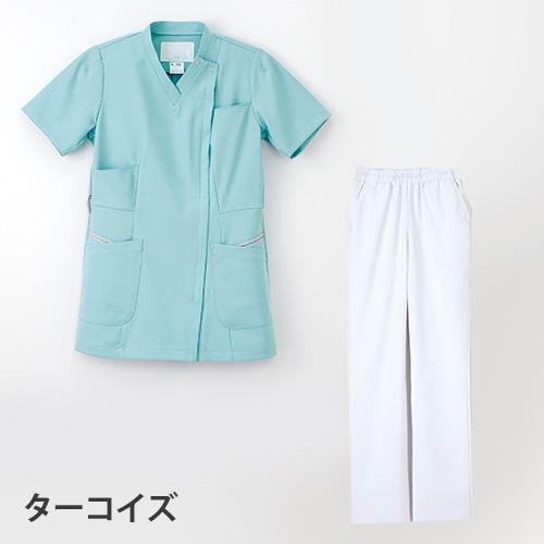 スクラブ 白衣 上下セット パンツ レディース 女性用 ナガイレーベン 