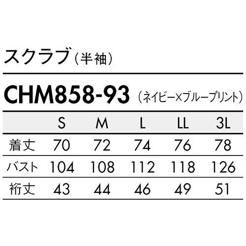 スクラブ 白衣 医療 asics アシックス メンズ CHM858 医師 ドクター 看護師 ナース ストレッチ 制菌 吸汗 速乾 防汚 制電 病院 歯医者 動きやすい｜mamoru-med｜02