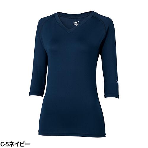 【メール便対応】スクラブインナー Tシャツ アンダーシャツ ミズノ MIZUNO Vネック アンダーウェア 7分袖 [女] MZ-0134 医療 制服 ユニフォー｜mamoru-med｜04