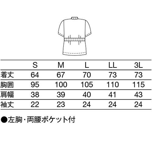 ケーシー 医務衣 白衣 ジャケット 医療 KAZEN カゼン レディース 半袖 338-70 医師 医者 看護師 ナース 病院 クリニック 可愛い かわいい おしゃれ｜mamoru-med｜02