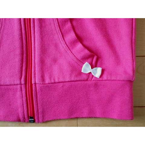 RONI ロニィ ロニ ロニー 子供服 ジップアップ 半袖 パーカー ピンク  