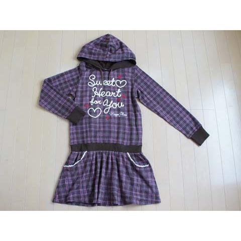 メゾピアノジュニア Mezzo Piano Junior 子供服 女の子 長袖 ワンピース L 160cm 4 長袖 フード付き 茶色 ピンク チェック キッズ ジュニア ガール I 子供服マナマナキッズ ベビー服 通販 Yahoo ショッピング