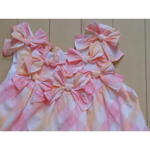 メゾピアノ　ベリエ　ミミポポ　ワンピース　リボン　フリル　130 メゾピアノ 130㎝ 半袖ワンピース ミミポポ ベリエ 平成レトロ