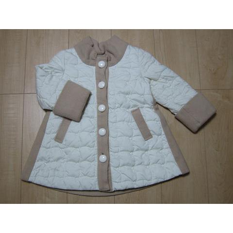 ベベ bebe 子供服 女の子 100cm 薄手 中綿 コート ブルゾン ジャケット  